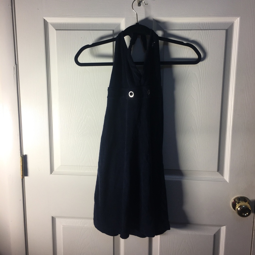 Medium Navy blue Halter Dress.